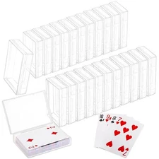 24 Pack Playing Card Deck Boxes Empty Plastic Storage Box for Gaming Cards