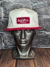 Vtg 80  s AGRIPRO SEEDS Patch Snapback Trucker Hat Cap K PRODUCTS Farm/Ag USA