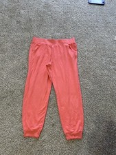 Women's Jogger Pants Pink Elastic Waist Pull On Active Wear Outdoor