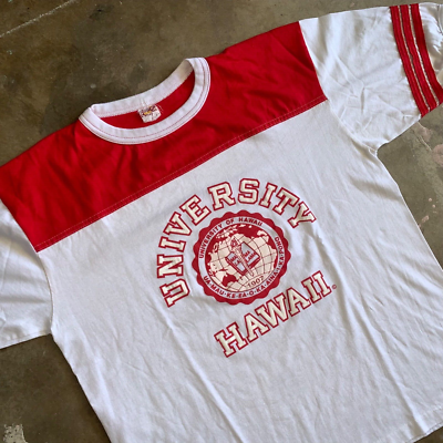 90s USA製 UNIVERSITY OF HAWAII Tシャツ XL 80s VINTAGE UNIVERSITY OF HAWAII RINGER T-SHIRT SZ XL HAWAIIAN