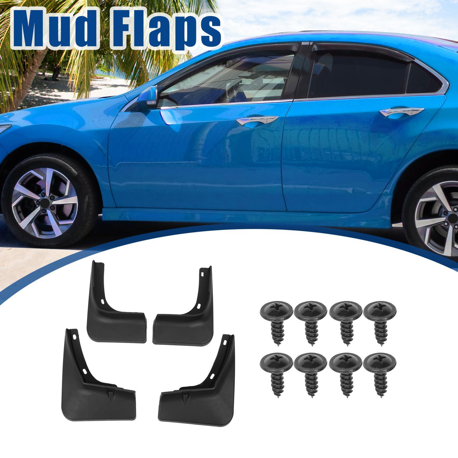Mud Flaps Kit Splash Guard Front Rear Mudguards for Hyundai Elantra 21-22 Black-image
