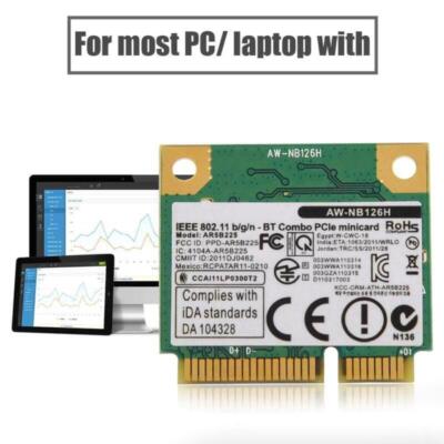 300 Mbit/s Wireless 24 GHz Mini-PCIe-WLAN-Karte Bluetooth 40-Adapter für PC