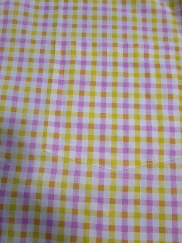 Vtg Y2K B By Brooklyn Xpress Pink Yellow Checkered Plaid Casual Shirt Mens 2XL - Picture 5 of 10