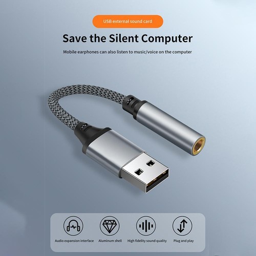 USB do 3,5 mm mikrofon/słuchawki jack stereo zestaw słuchawkowy audio karta dźwiękowa adapter DES - Zdjęcie 5 z 16