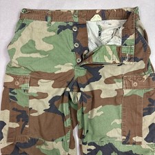 US Military Pants Mens Medium Camo Woodland Cargo Trouser Combat Vintage USGI