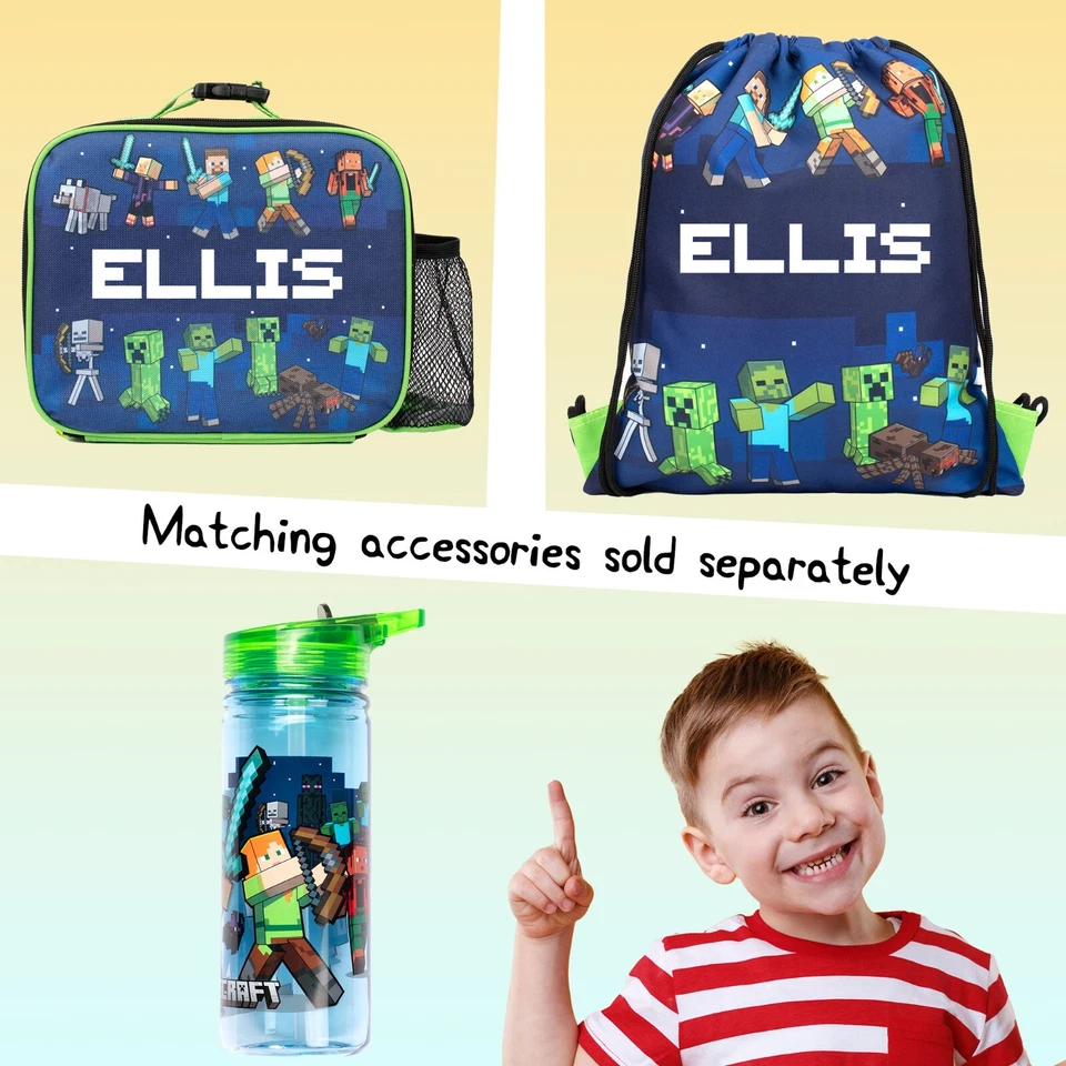 Minecraft Personalisierte Kordelzugbeutel PE Kit Tasche für Jungen Badetasche Fußball - Bild 4 von 4