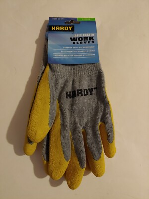 Hardy - LATEX COATED - Work GLOVES : Size LARGE