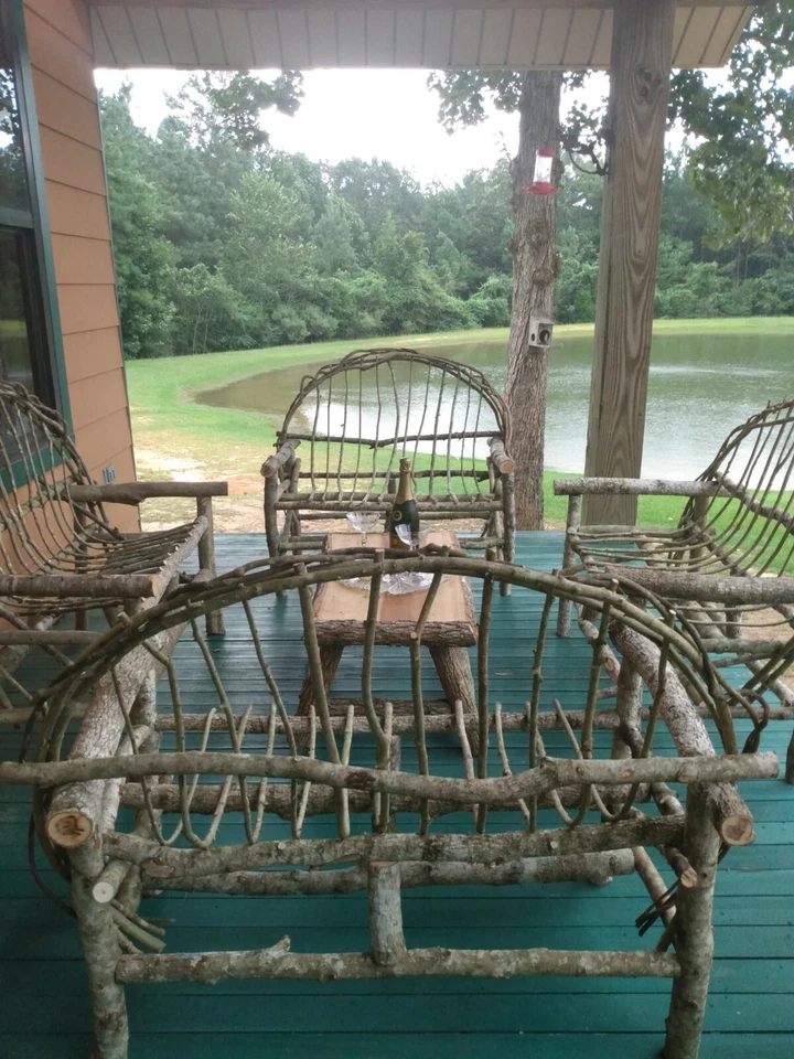 silla rústica Foto 2 de 4