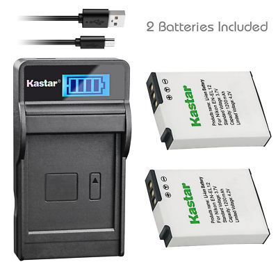 EN-EL12 Battery or LCD Charger for Nikon Coolpix S6300 S8000 S8100 S8100 S9050 
