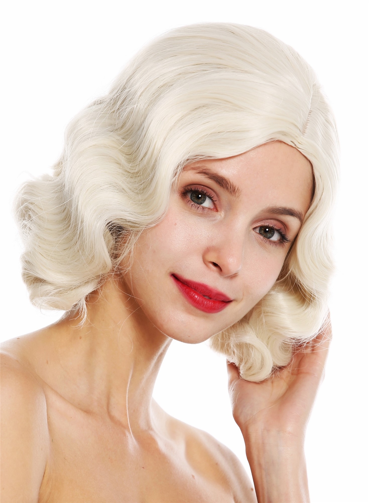 Women's 20th Swing-Charleston Chicago Mid-Strip Wavy Light Blonde Wig