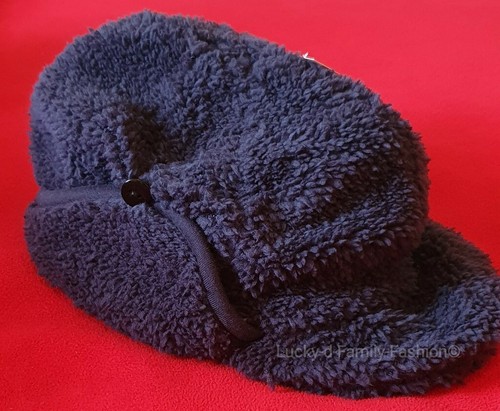 NEW M&Co baby boy navy fleece trapper style hat Age 0-6 Months cosy winter warm - Picture 7 of 7