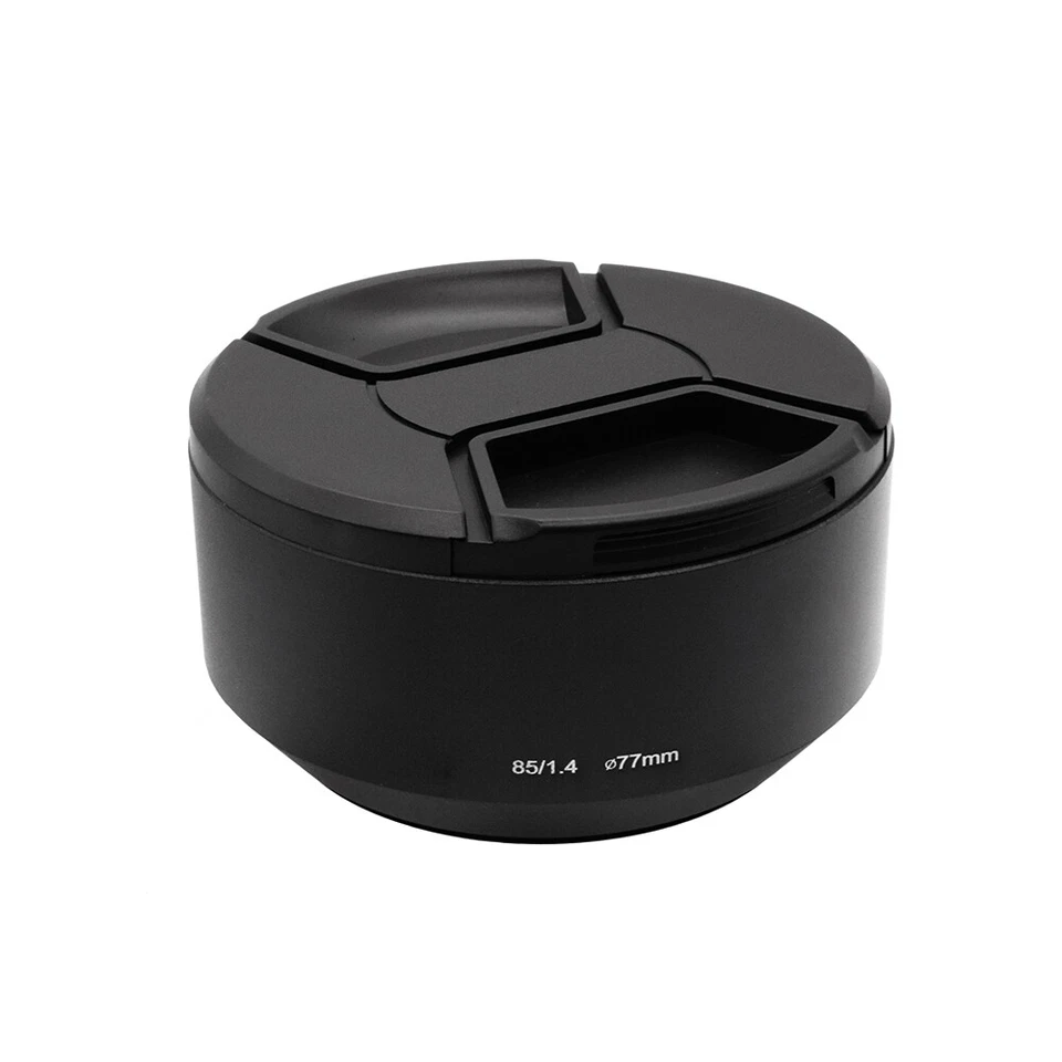 77mm Metal Screw in Lens Hood + 95mm Centre Pinch Lens Cap for Nikon 85mm f/1.4 - Image 2 of 4