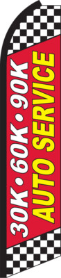 SWOOPER FEATHER FLUTTER FLAG AUTO SERVICE 30K 60K 90K SIGN ADVERTISING SLEEVE