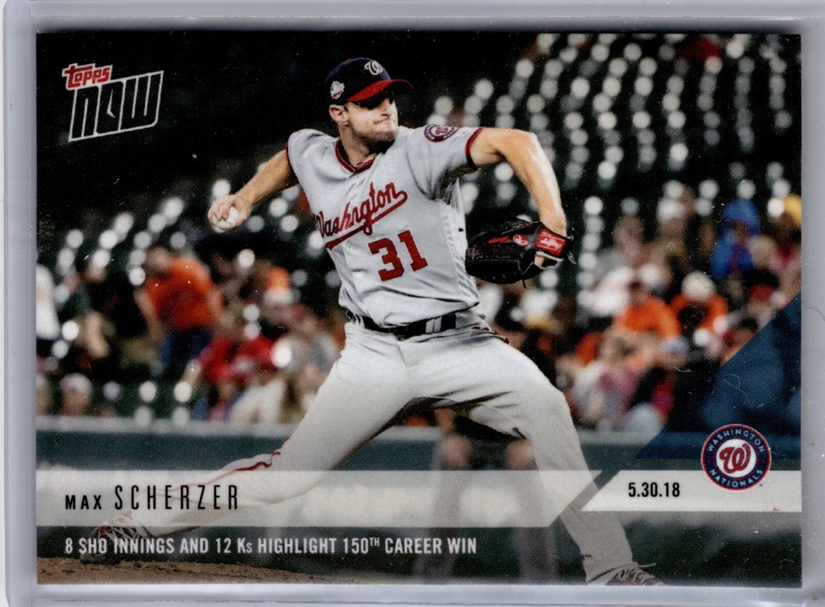 2018 Topps Now #268 Max Scherzer Washington Nationals | eBay