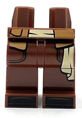 Lego New Minifig Reddish Brown Legs w/ Medium Nougat Vest Ends