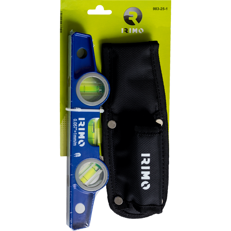 Irimo 983-25-1 Aluminium Cast Magnetic Torpedo Spirit Level 250mm with Pouch