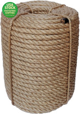 Jute Rope 10Mm 164 Feet Thick Twine String for DIY Crafts and Garden Projects