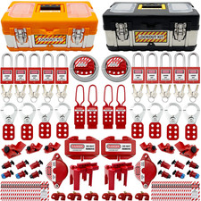 2-In-1 Lockout Tagout (Loto) Kits–Complete OSHA Safety Group Lock Out Hasps, Tag