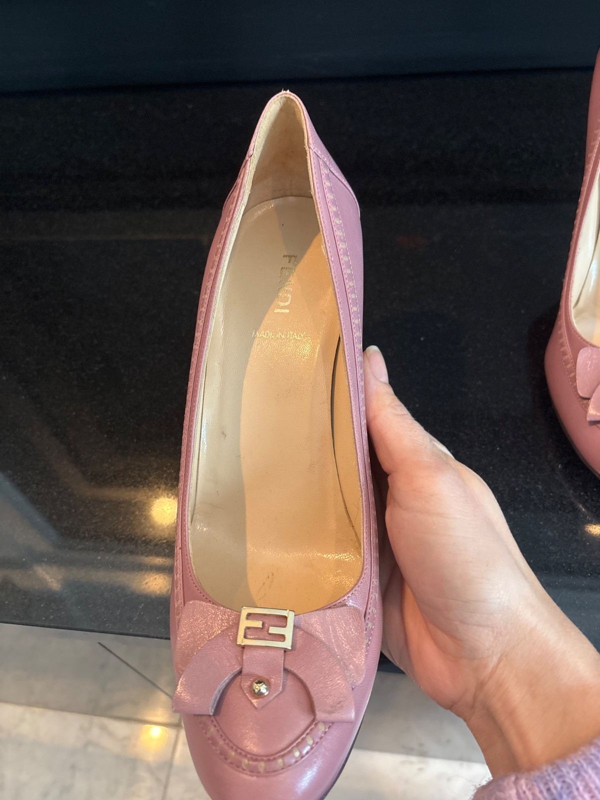 Excellent condition vintage Fendi feminine spring pumps sz 38  thumbnail 6