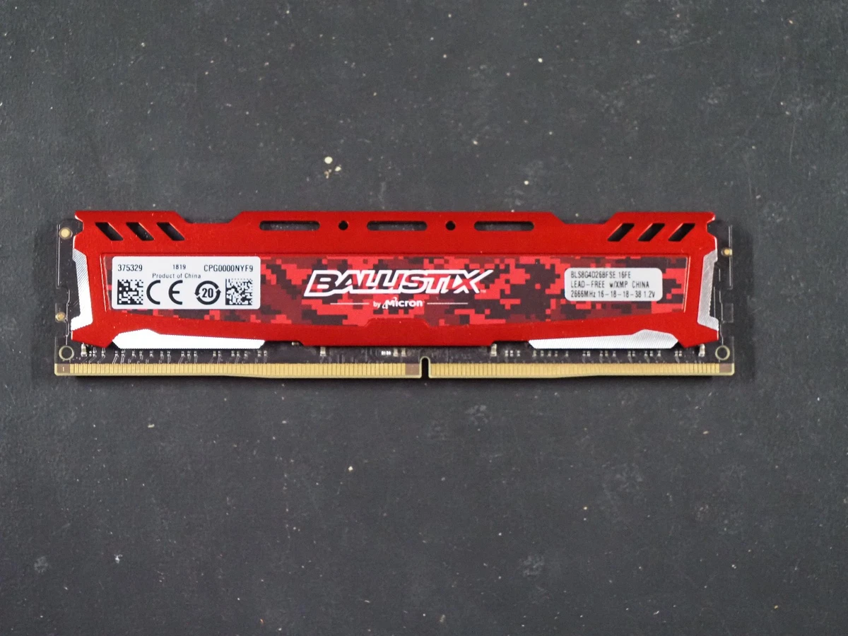 DDR4 SDRAM Ballistix 8 GB Capacity per Module Memory (RAM) for