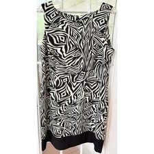 Ronnie Nicole Zebra Print Plus Size Sleeveless Sheath Dress 16W
