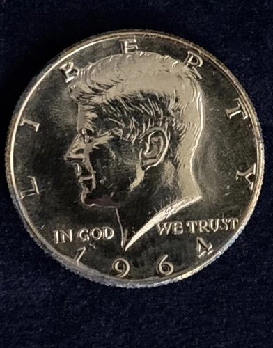 1964 Kennedy Half Dollar Coin 90% Silver - Gold Plated