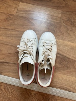 Alexander McQueen Oversized Herren Sneaker EU 40 Weiß/Rot Schnürung MPN 553770