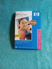 HP Premium Plus Inkjet Photo Paper 4x6" High Gloss 11 1/2 mil 75+  Sheets Opened