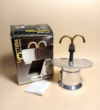 BIALETTI MINI EXPRESS CAFFETTIERA doppia Vintage 2 TAZZE con Scatola