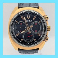 Excellent BULOVA 262kHz Curve Collection Chronograph