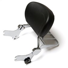 Sissy Bar cromata staccabile con rack per Harley-Davidson FLHR Road King 06-06