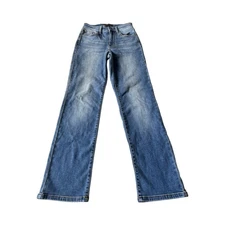 Judy Blue Straight Fit Jeans Women's 1/25 Blue Stretch Faded Denim