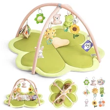 Baby Play Mat Activity Gym for Babies and Toddlers, Four-Leaf Clover Baby Pla...