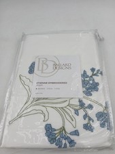 Ballard Designs Etienne Sham Pillow Cover Standard 20x26 Embroidered Floral New