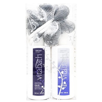 Vitabath Orchid Intrigue Everyday Skincare Set Moisturizing Shower Gel Wash