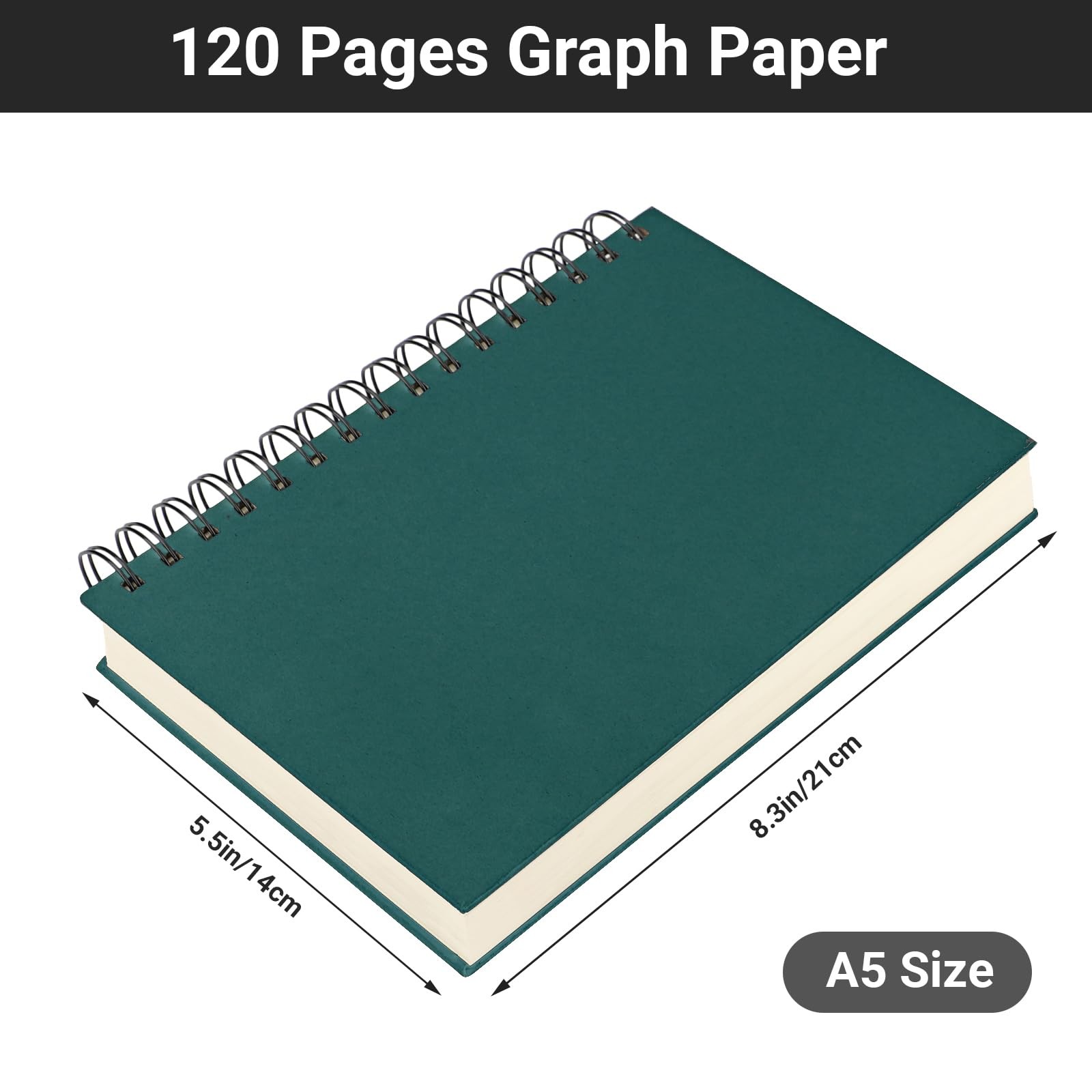 Cahier spirale A5 petits carreaux pour organisation de bureau