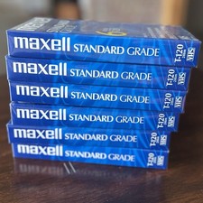 Maxell VHS T-120 6-hr Premium Grade VCR Blank...