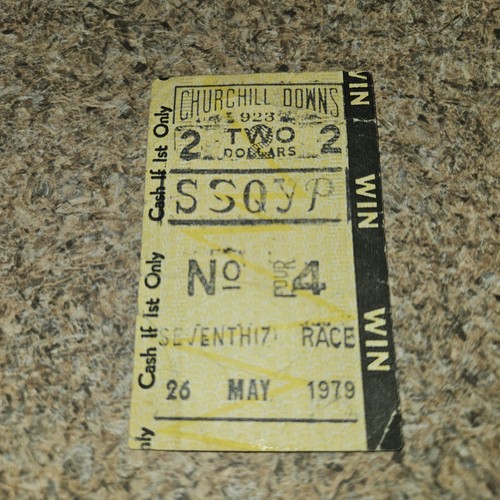 1979 Churchill Downs $2 Win Ticket Lot O Gold 7th Race Winner May 26 UNCASHED