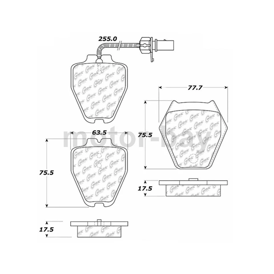Juego de pastillas de freno delanteras traseras centradas para Audi A6 Quattro 2000 2001 2002 2003 2004 Foto 3 de 4