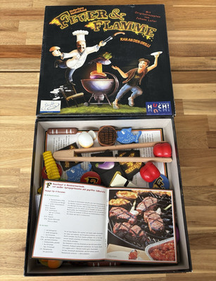 HUCH! & friends Feuer & Flamme Geschicklichkeitsspiel Grillen - mit Rezeptbuch