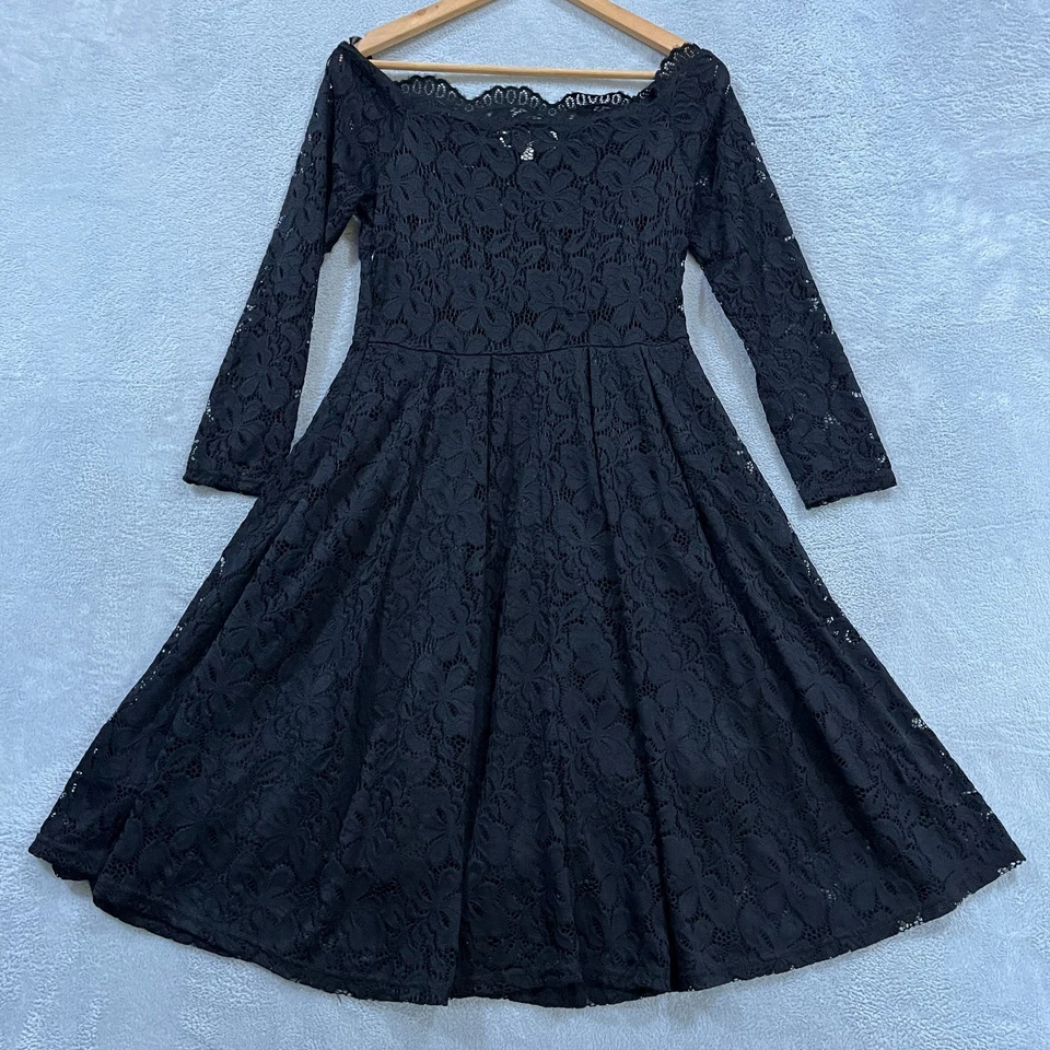 MISS MAY Retro Precioso Vestido de Ciudad Pequeño Forrado Encaje Noche Grunge Bruja Foto 2 de 4