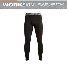 MilwaukeeMen's Large Black WORKSKIN Thermal Underwear Base Layer Pants 441B-L
