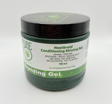Pure O Natural Neatbraid Conditioning Shining Gel Protein Rich Mega Hold 16oz
