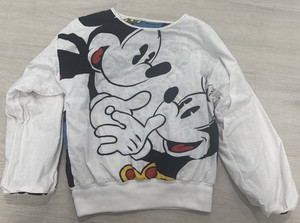 Vintage 80’s 90’s Reversible Mickey Minnie  Mouse Sweatshirt Unisex Medium Large