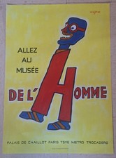 AFFICHE  ORIGINALE - SAVIGNAC Musée de l'Homme