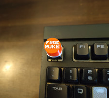 Nuclear Launch "Fire Nuke" Keycap: Cherry MX Mechanical Keyboard Button