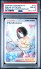 2023 POKEMON MEW EN-151 SPECIAL ILLUSTRATION RARE #203 ERIKA'S INVITATION PSA 8