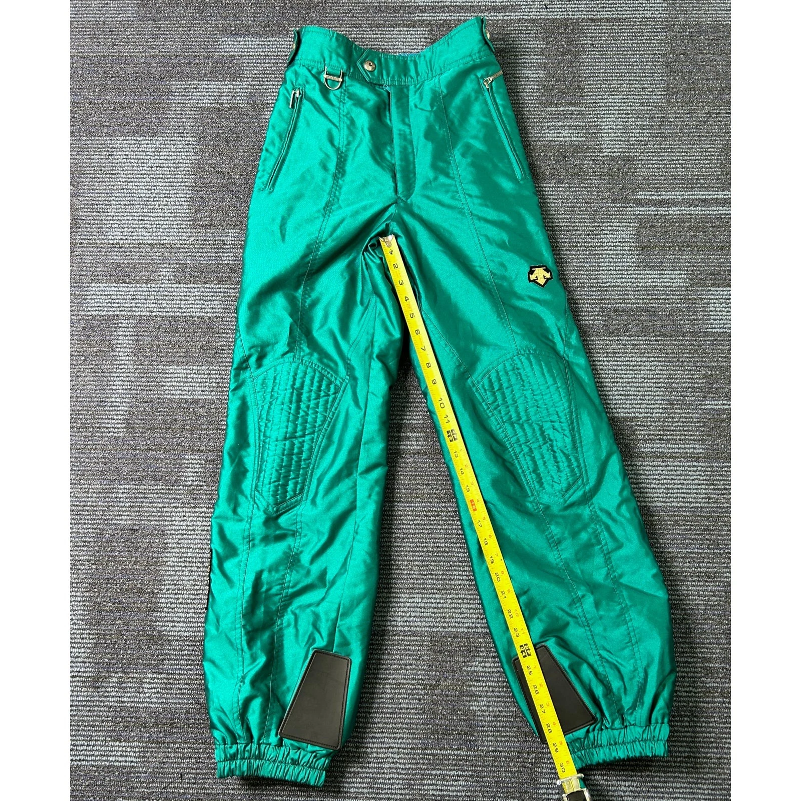 Vintage Descente 2 Piece Ski Suit Mens Jacket M Pants 30 Teal Colorblock 80s 90s image 19