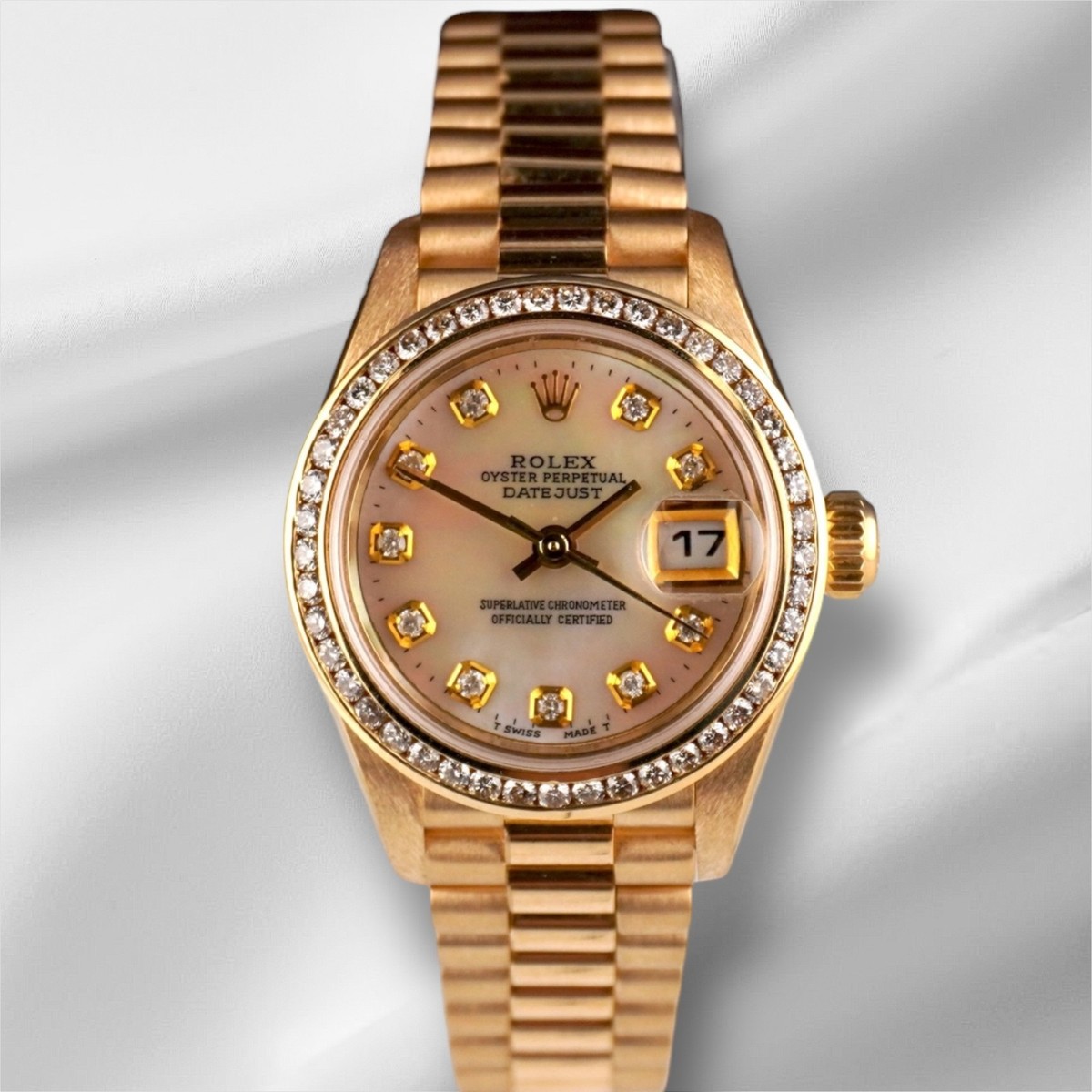 Rolex Datejust 26mm 18k Yellow Gold President ICED 2ct Diamonds