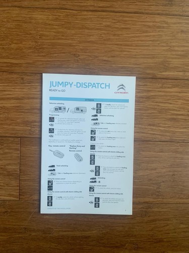 2017 Citroen Dispatch Owners Handbook Manual & Wallet 16K0C.0630 - Picture 4 of 5